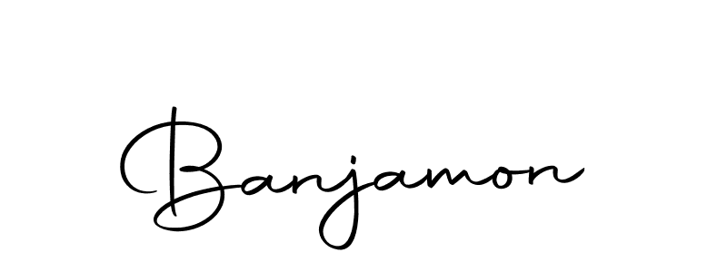 You should practise on your own different ways (Autography-DOLnW) to write your name (Banjamon) in signature. don't let someone else do it for you. Banjamon signature style 10 images and pictures png