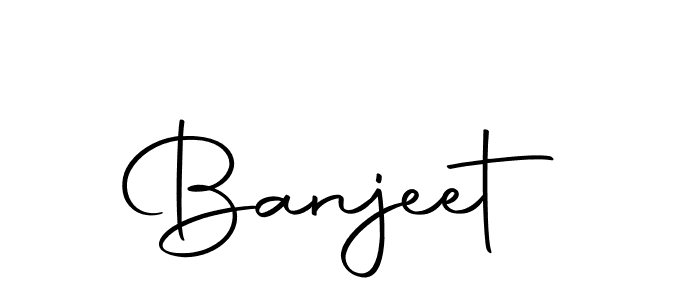 Create a beautiful signature design for name Banjeet. With this signature (Autography-DOLnW) fonts, you can make a handwritten signature for free. Banjeet signature style 10 images and pictures png