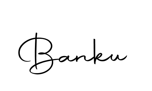 Make a beautiful signature design for name Banku. With this signature (Autography-DOLnW) style, you can create a handwritten signature for free. Banku signature style 10 images and pictures png