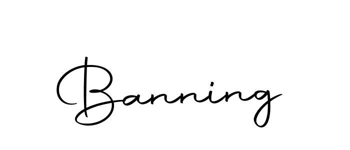 Make a beautiful signature design for name Banning. With this signature (Autography-DOLnW) style, you can create a handwritten signature for free. Banning signature style 10 images and pictures png