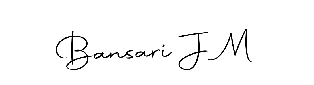 Make a beautiful signature design for name Bansari J M. With this signature (Autography-DOLnW) style, you can create a handwritten signature for free. Bansari J M signature style 10 images and pictures png