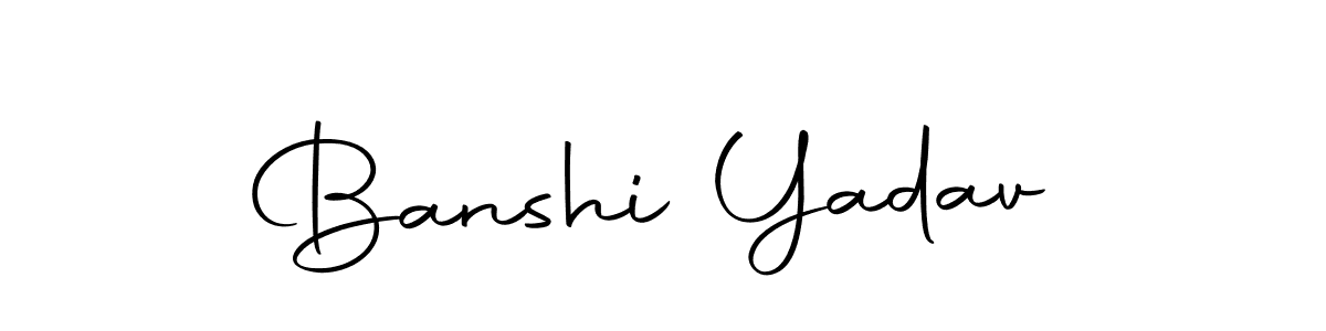 Design your own signature with our free online signature maker. With this signature software, you can create a handwritten (Autography-DOLnW) signature for name Banshi Yadav. Banshi Yadav signature style 10 images and pictures png