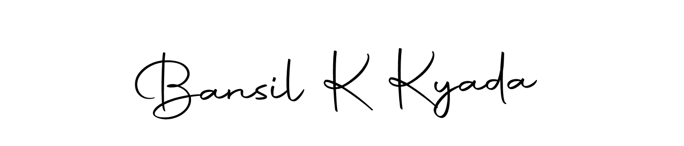 Make a beautiful signature design for name Bansil K Kyada. With this signature (Autography-DOLnW) style, you can create a handwritten signature for free. Bansil K Kyada signature style 10 images and pictures png