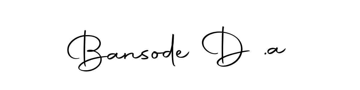 Make a beautiful signature design for name Bansode D .a. With this signature (Autography-DOLnW) style, you can create a handwritten signature for free. Bansode D .a signature style 10 images and pictures png