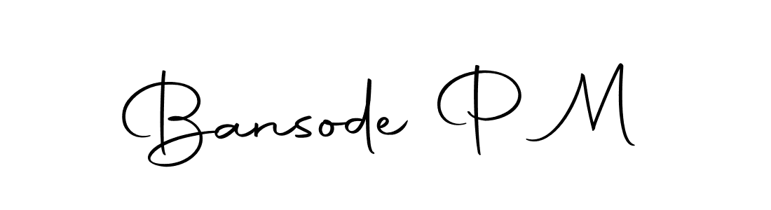 You should practise on your own different ways (Autography-DOLnW) to write your name (Bansode P M) in signature. don't let someone else do it for you. Bansode P M signature style 10 images and pictures png