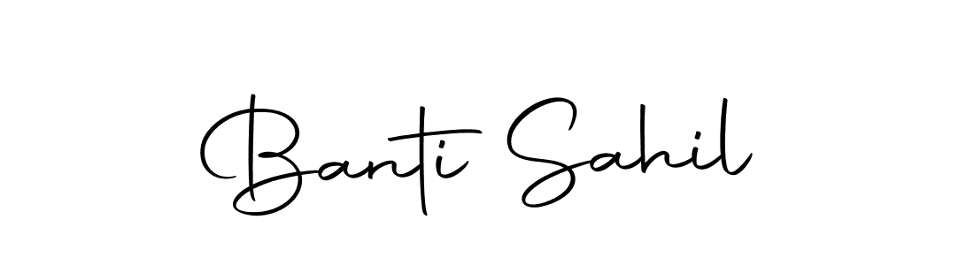 How to make Banti Sahil name signature. Use Autography-DOLnW style for creating short signs online. This is the latest handwritten sign. Banti Sahil signature style 10 images and pictures png