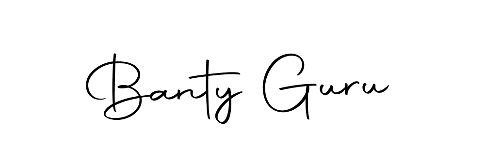 You should practise on your own different ways (Autography-DOLnW) to write your name (Banty Guru) in signature. don't let someone else do it for you. Banty Guru signature style 10 images and pictures png