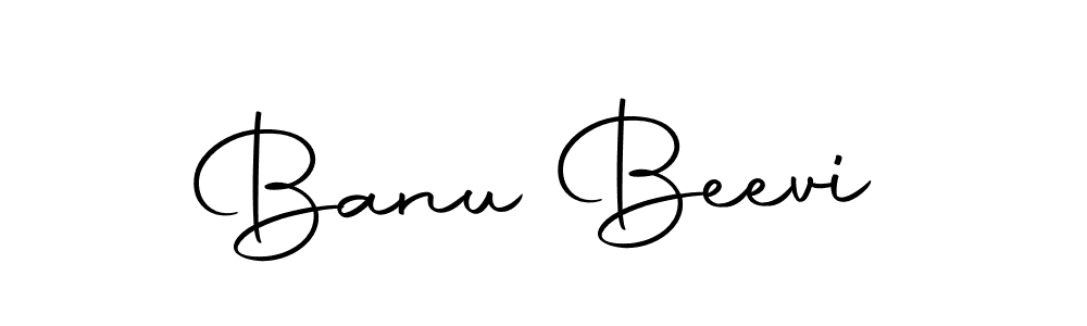 Make a beautiful signature design for name Banu Beevi. With this signature (Autography-DOLnW) style, you can create a handwritten signature for free. Banu Beevi signature style 10 images and pictures png