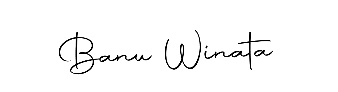 Autography-DOLnW is a professional signature style that is perfect for those who want to add a touch of class to their signature. It is also a great choice for those who want to make their signature more unique. Get Banu Winata name to fancy signature for free. Banu Winata signature style 10 images and pictures png