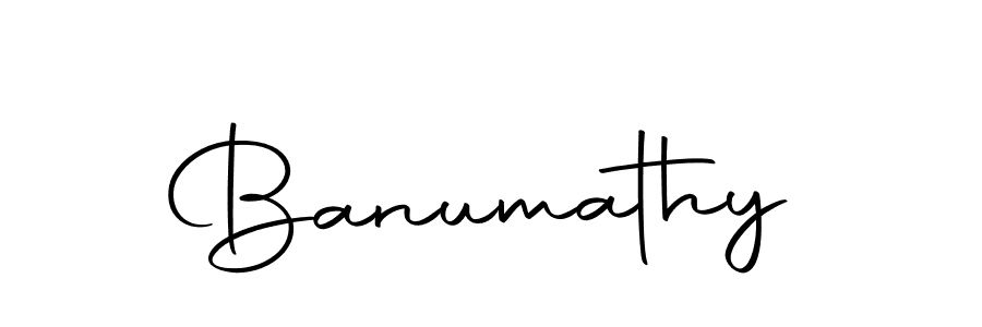 Design your own signature with our free online signature maker. With this signature software, you can create a handwritten (Autography-DOLnW) signature for name Banumathy. Banumathy signature style 10 images and pictures png