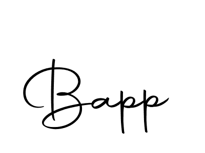 Design your own signature with our free online signature maker. With this signature software, you can create a handwritten (Autography-DOLnW) signature for name Bapp. Bapp signature style 10 images and pictures png