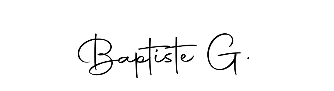 Use a signature maker to create a handwritten signature online. With this signature software, you can design (Autography-DOLnW) your own signature for name Baptiste G.. Baptiste G. signature style 10 images and pictures png