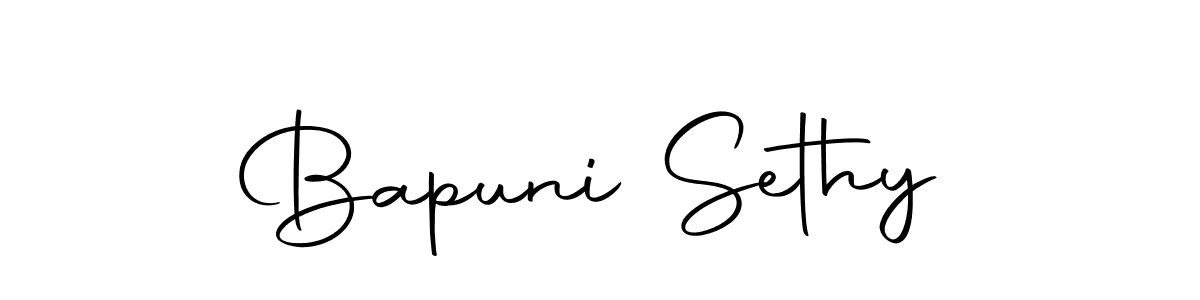 The best way (Autography-DOLnW) to make a short signature is to pick only two or three words in your name. The name Bapuni Sethy include a total of six letters. For converting this name. Bapuni Sethy signature style 10 images and pictures png