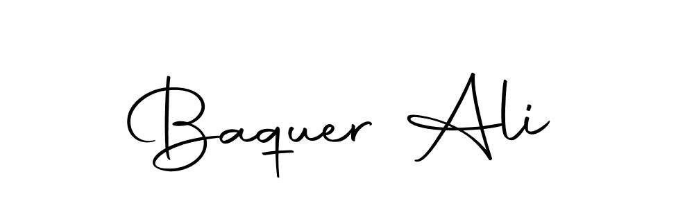 Make a beautiful signature design for name Baquer Ali. With this signature (Autography-DOLnW) style, you can create a handwritten signature for free. Baquer Ali signature style 10 images and pictures png