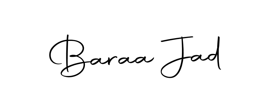 Baraa Jad stylish signature style. Best Handwritten Sign (Autography-DOLnW) for my name. Handwritten Signature Collection Ideas for my name Baraa Jad. Baraa Jad signature style 10 images and pictures png