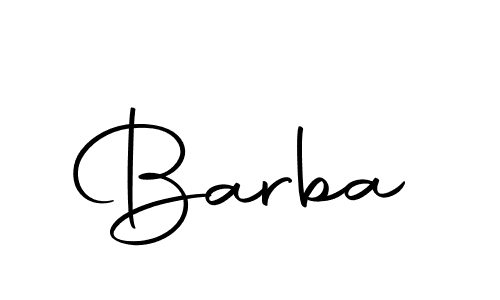 Design your own signature with our free online signature maker. With this signature software, you can create a handwritten (Autography-DOLnW) signature for name Barba. Barba signature style 10 images and pictures png