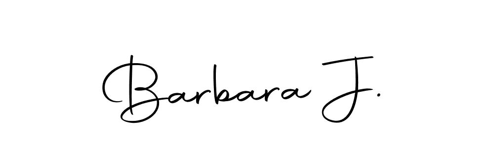 Use a signature maker to create a handwritten signature online. With this signature software, you can design (Autography-DOLnW) your own signature for name Barbara J.. Barbara J. signature style 10 images and pictures png