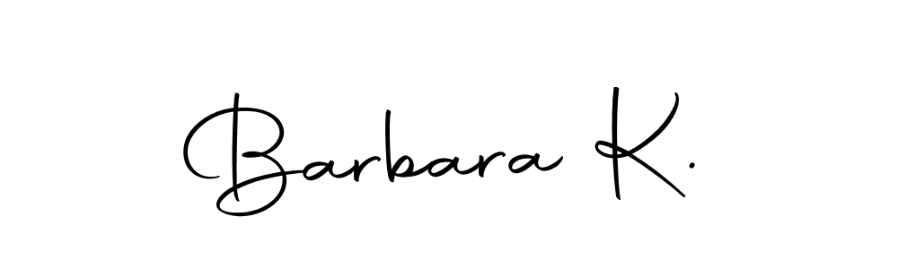 Make a beautiful signature design for name Barbara K.. Use this online signature maker to create a handwritten signature for free. Barbara K. signature style 10 images and pictures png