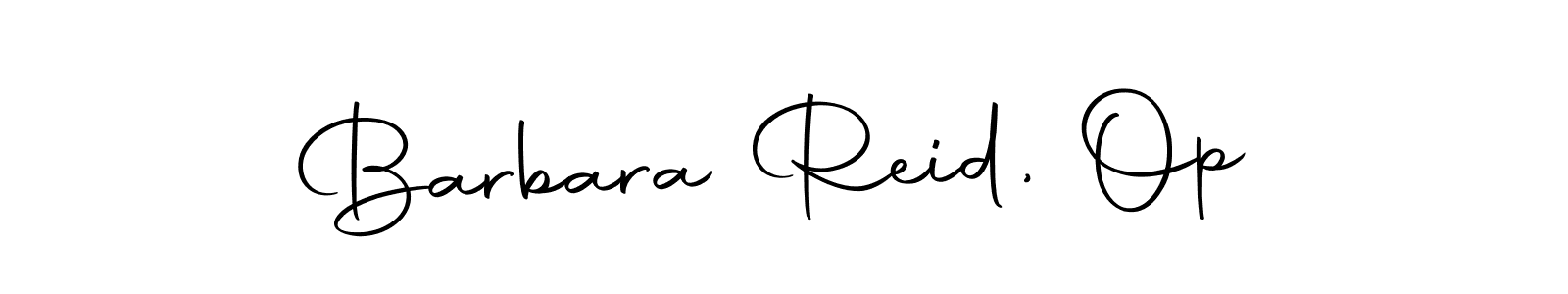 Make a beautiful signature design for name Barbara Reid, Op. With this signature (Autography-DOLnW) style, you can create a handwritten signature for free. Barbara Reid, Op signature style 10 images and pictures png