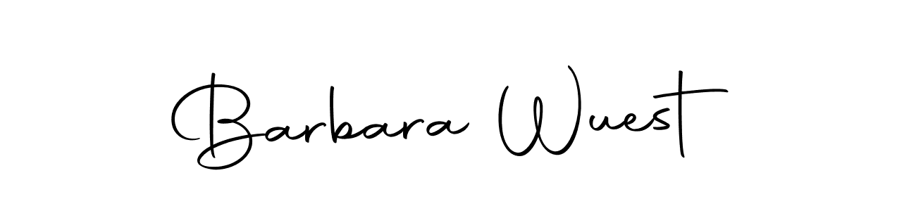 Barbara Wuest stylish signature style. Best Handwritten Sign (Autography-DOLnW) for my name. Handwritten Signature Collection Ideas for my name Barbara Wuest. Barbara Wuest signature style 10 images and pictures png