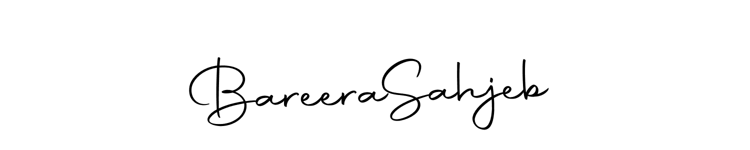 Make a beautiful signature design for name Bareera  Sahjeb. With this signature (Autography-DOLnW) style, you can create a handwritten signature for free. Bareera  Sahjeb signature style 10 images and pictures png