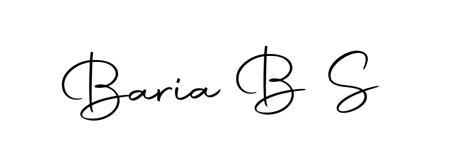 Design your own signature with our free online signature maker. With this signature software, you can create a handwritten (Autography-DOLnW) signature for name Baria B S. Baria B S signature style 10 images and pictures png