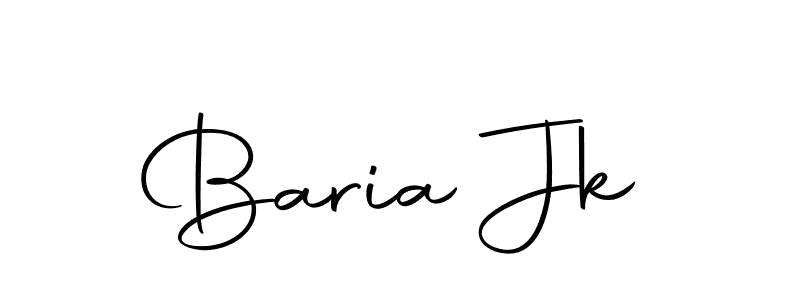 You should practise on your own different ways (Autography-DOLnW) to write your name (Baria Jk) in signature. don't let someone else do it for you. Baria Jk signature style 10 images and pictures png