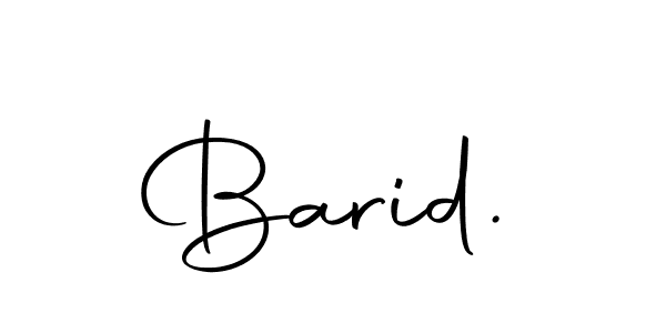 Design your own signature with our free online signature maker. With this signature software, you can create a handwritten (Autography-DOLnW) signature for name Barid.. Barid. signature style 10 images and pictures png