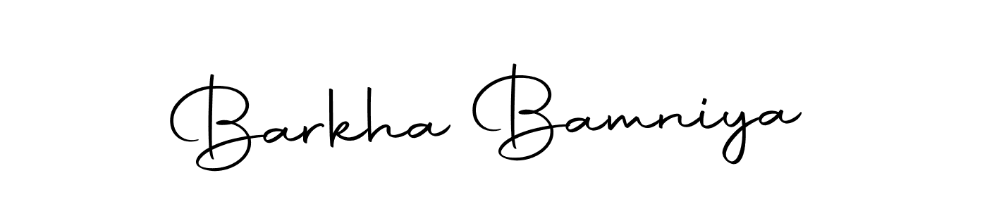 Create a beautiful signature design for name Barkha Bamniya. With this signature (Autography-DOLnW) fonts, you can make a handwritten signature for free. Barkha Bamniya signature style 10 images and pictures png