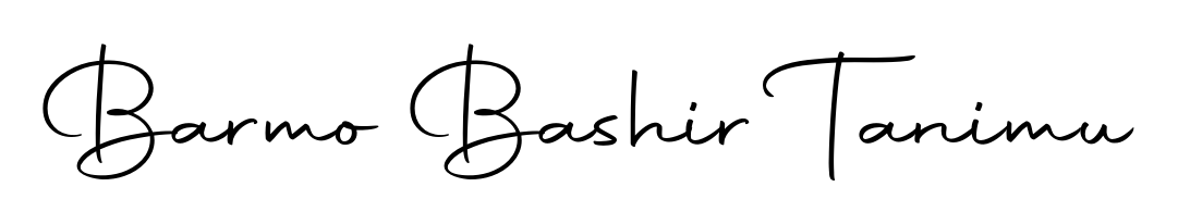 Give your name Barmo Bashir Tanimu an exquisite flair with the Autography-DOLnW script font. Ideal for contracts, resumes, and formal letterheads. Barmo Bashir Tanimu signature style 10 images and pictures png
