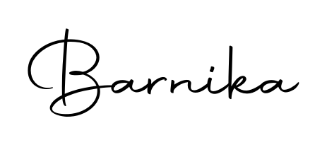 A sleek calligraphic signature for name Barnika utilizing Autography-DOLnW styling. Great for adding personal signatures to photos and art. Barnika signature style 10 images and pictures png