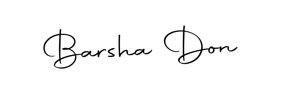Create a beautiful signature design for name Barsha Don. With this signature (Autography-DOLnW) fonts, you can make a handwritten signature for free. Barsha Don signature style 10 images and pictures png