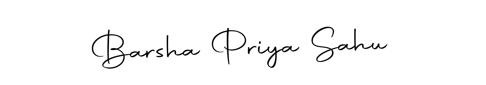 Create a beautiful signature design for name Barsha Priya Sahu. With this signature (Autography-DOLnW) fonts, you can make a handwritten signature for free. Barsha Priya Sahu signature style 10 images and pictures png