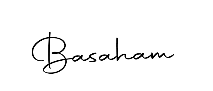 Design your own signature with our free online signature maker. With this signature software, you can create a handwritten (Autography-DOLnW) signature for name Basaham. Basaham signature style 10 images and pictures png