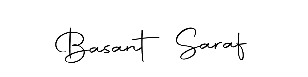 How to make Basant Saraf name signature. Use Autography-DOLnW style for creating short signs online. This is the latest handwritten sign. Basant Saraf signature style 10 images and pictures png