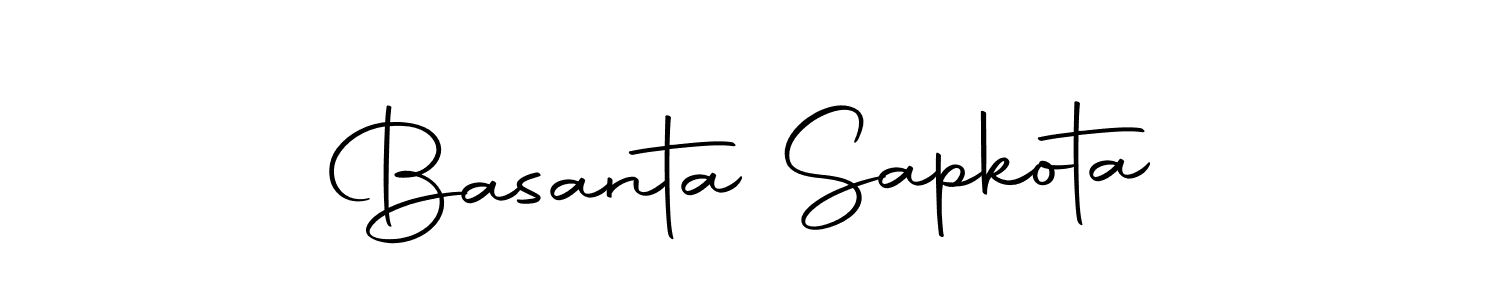 How to make Basanta Sapkota name signature. Use Autography-DOLnW style for creating short signs online. This is the latest handwritten sign. Basanta Sapkota signature style 10 images and pictures png