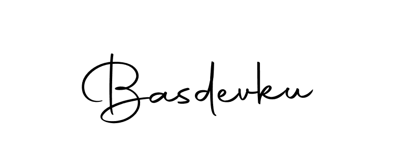 You should practise on your own different ways (Autography-DOLnW) to write your name (Basdevku) in signature. don't let someone else do it for you. Basdevku signature style 10 images and pictures png