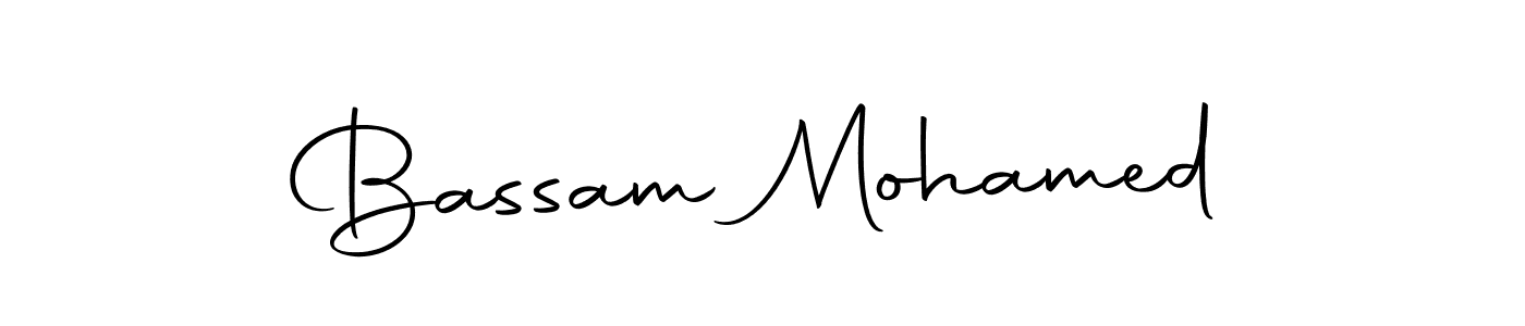 How to make Bassam Mohamed name signature. Use Autography-DOLnW style for creating short signs online. This is the latest handwritten sign. Bassam Mohamed signature style 10 images and pictures png