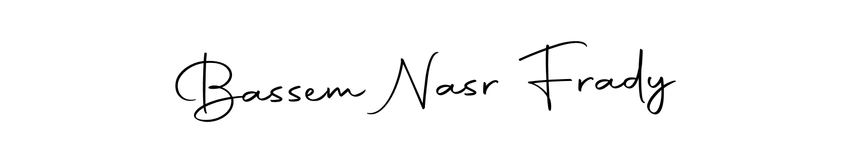 How to make Bassem Nasr Frady name signature. Use Autography-DOLnW style for creating short signs online. This is the latest handwritten sign. Bassem Nasr Frady signature style 10 images and pictures png