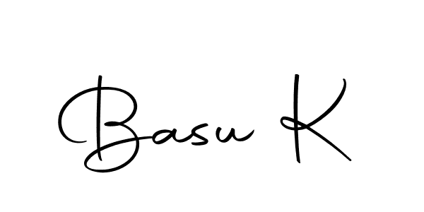 Use a signature maker to create a handwritten signature online. With this signature software, you can design (Autography-DOLnW) your own signature for name Basu K. Basu K signature style 10 images and pictures png