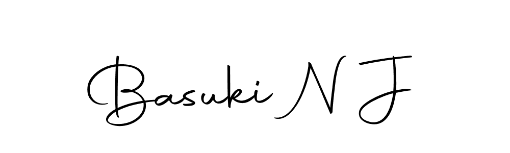 The best way (Autography-DOLnW) to make a short signature is to pick only two or three words in your name. The name Basuki N J include a total of six letters. For converting this name. Basuki N J signature style 10 images and pictures png