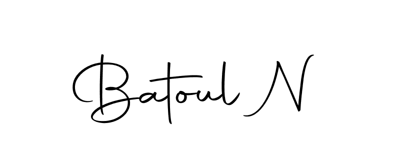 Create a beautiful signature design for name Batoul N. With this signature (Autography-DOLnW) fonts, you can make a handwritten signature for free. Batoul N signature style 10 images and pictures png