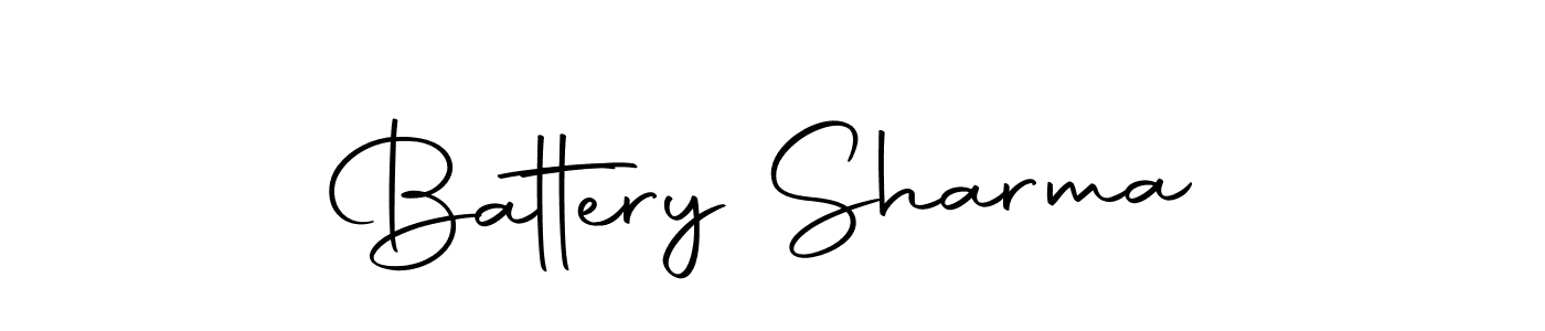 Design your own signature with our free online signature maker. With this signature software, you can create a handwritten (Autography-DOLnW) signature for name Battery Sharma. Battery Sharma signature style 10 images and pictures png