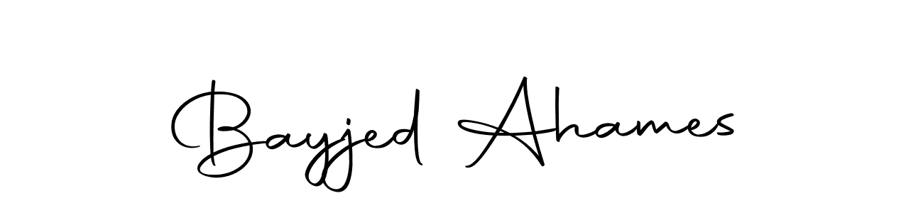 Design your own signature with our free online signature maker. With this signature software, you can create a handwritten (Autography-DOLnW) signature for name Bayjed Ahames. Bayjed Ahames signature style 10 images and pictures png