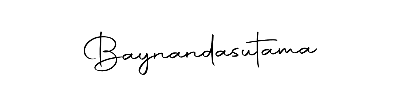 Use a signature maker to create a handwritten signature online. With this signature software, you can design (Autography-DOLnW) your own signature for name Baynandasutama. Baynandasutama signature style 10 images and pictures png