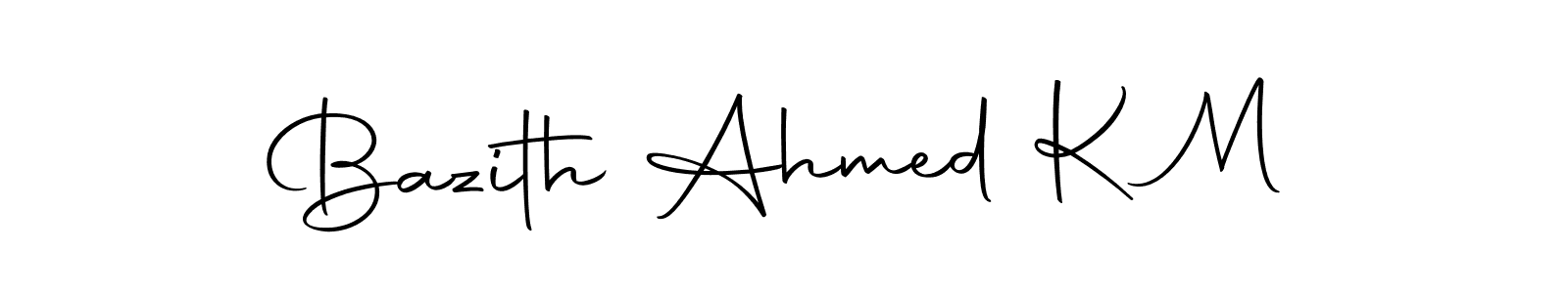Here are the top 10 professional signature styles for the name Bazith Ahmed K M. These are the best autograph styles you can use for your name. Bazith Ahmed K M signature style 10 images and pictures png