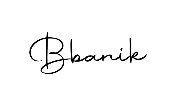 Design your own signature with our free online signature maker. With this signature software, you can create a handwritten (Autography-DOLnW) signature for name Bbanik. Bbanik signature style 10 images and pictures png