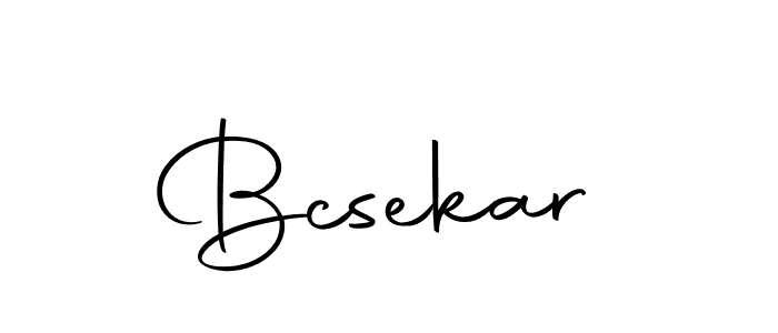 You can use this online signature creator to create a handwritten signature for the name Bcsekar. This is the best online autograph maker. Bcsekar signature style 10 images and pictures png