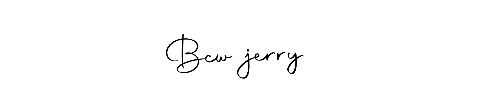 Similarly Autography-DOLnW is the best handwritten signature design. Signature creator online .You can use it as an online autograph creator for name Bcwㅤjerryㅤ✓. Bcwㅤjerryㅤ✓ signature style 10 images and pictures png