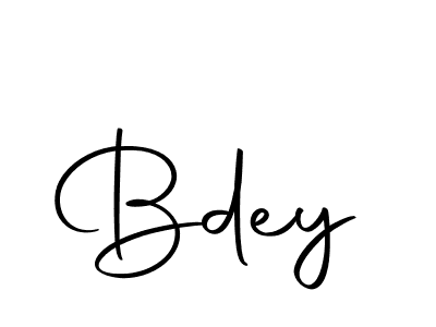 Create a beautiful signature design for name Bdey. With this signature (Autography-DOLnW) fonts, you can make a handwritten signature for free. Bdey signature style 10 images and pictures png